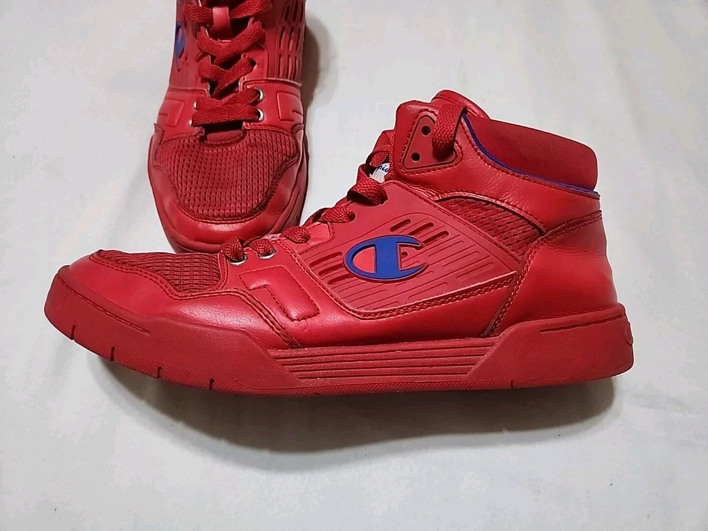 Champion Men's red shoes size 10 CPS10301M 3 ON 3 Scarlet Hi Top Sneakers