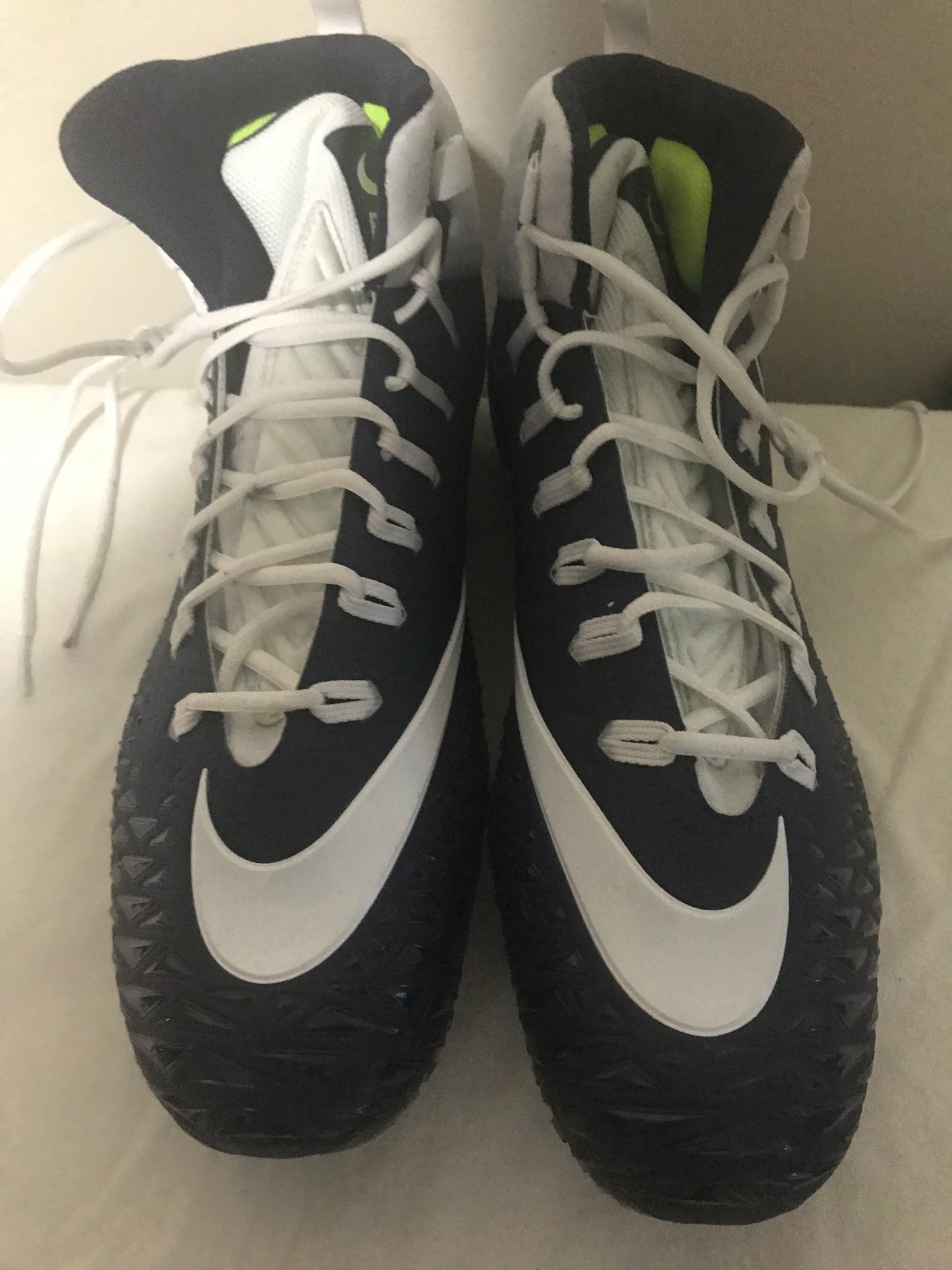 Nike Force Savage Pro Football Cleats, 880144-411, Blue / White, Men's 17, New