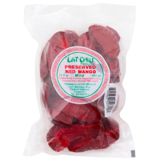 Lat Chiu Preserved Fruit - Trinidad & Tobago Snacks (Preserved Red Mango (Mild), 1 Pack)