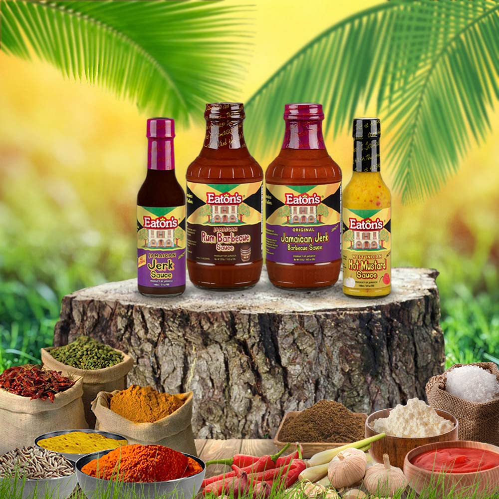 Eaton's Jerk Sauce - Jamaican Barbecue Sauce, Perfect as Meat Rubs, Seasonings, Marinade for BBQ, Smoked Meat, Chicken Wings, Steak, Seafood