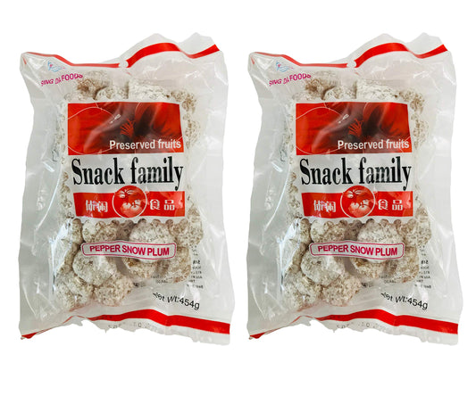 Snack Family Preserved Fruits - Pepper Snow Plum - Pack of 2 - Trinidad & Tobago Snacks