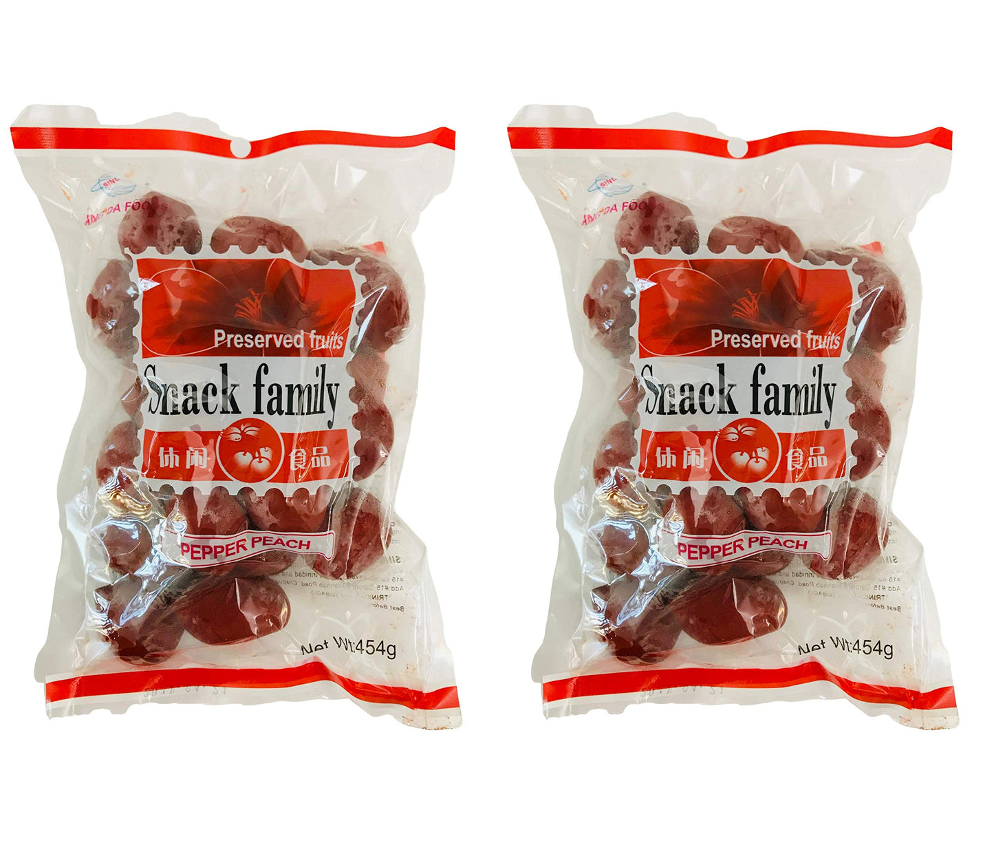 Snack Family Preserved Fruits - Pepper Peach - Pack of 2 - Trinidad & Tobago Snacks