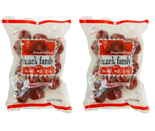 Snack Family Preserved Fruits - Pepper Peach - Pack of 2 - Trinidad & Tobago Snacks