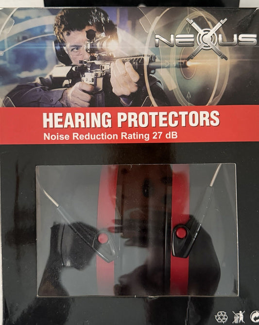 Nexus Black Red Padded Hearing Protection Hunting Earmuff Headset Equipment