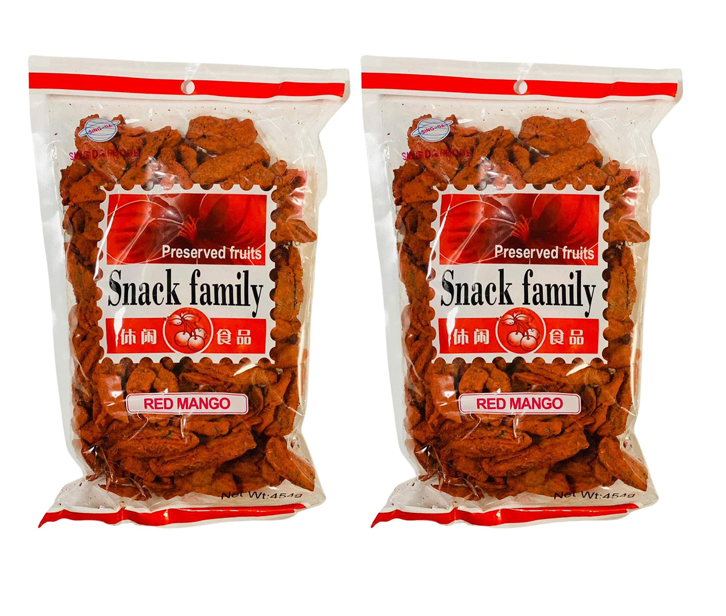 Snack Family Preserved Fruits - Red Salt Mango- Pack of 2 - Trinidad & Tobago Snacks