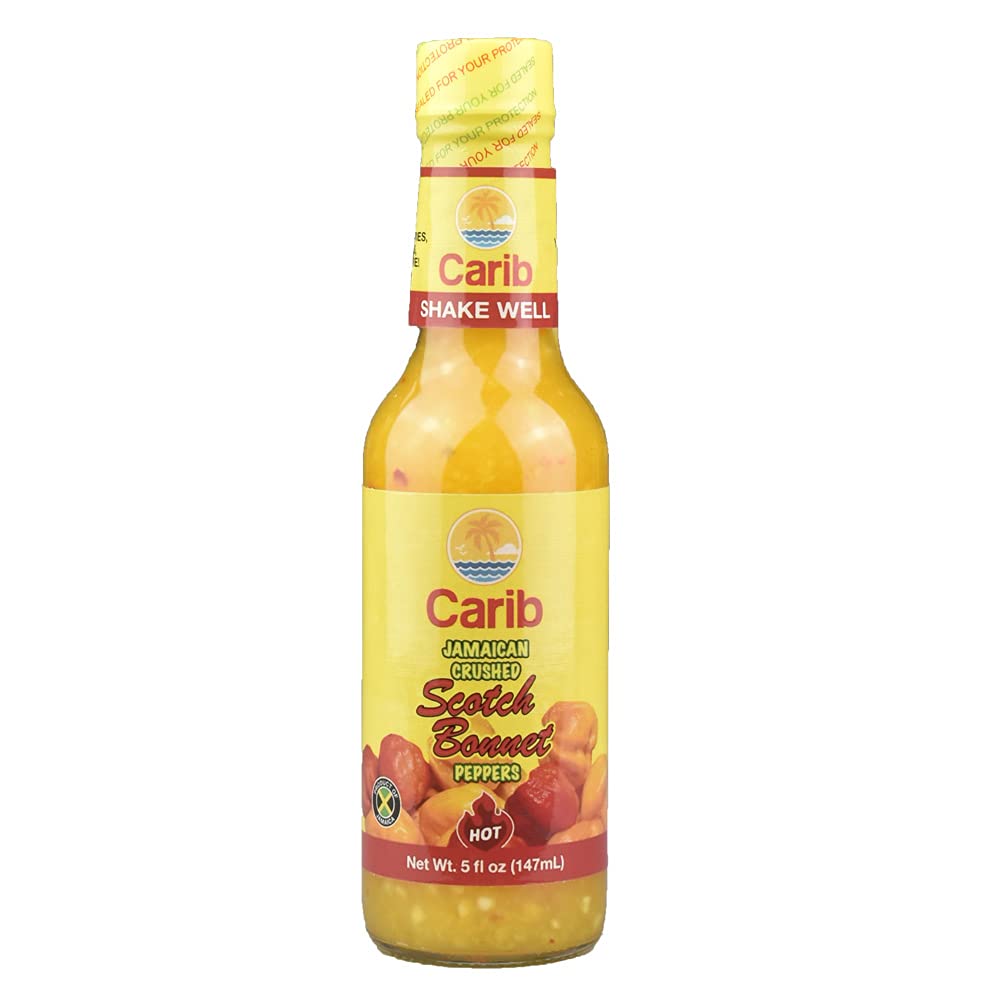 Jamaican Yellow Crushed Scotch Bonnet Peppers 5oz (Pack of 3)