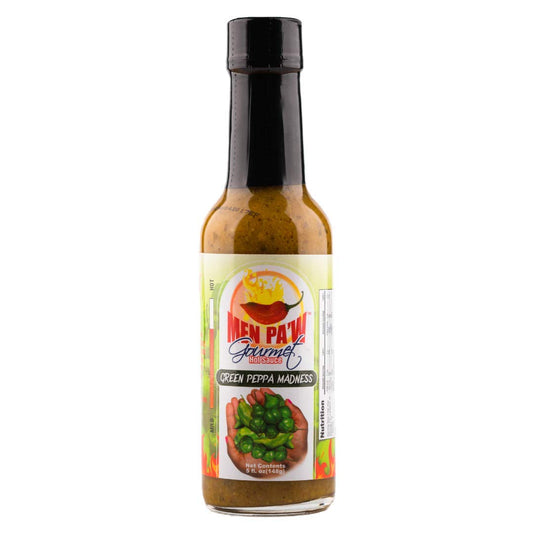 Men Pa'w Gourmet Green Peppa Madness Hot Sauce, 5 oz.