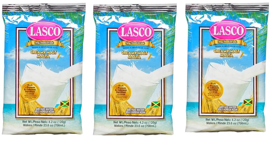 Lasco Vanilla Food Drink ...Available in 2 sizes 3 Pack (120g Lasco Creamy Malt Food Drink)