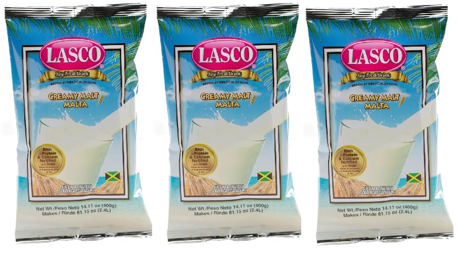 Lasco Vanilla Food Drink ...Available in 2 sizes 3 Pack (400g Lasco Creamy Malt Food Drink)
