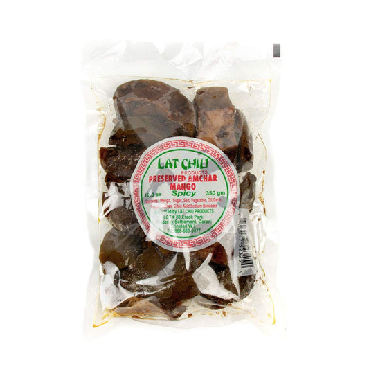 Lat Chiu Preserved Fruit - Trinidad & Tobago Snacks (Preserved Amchar Mango (Spicy), 1 Pack)