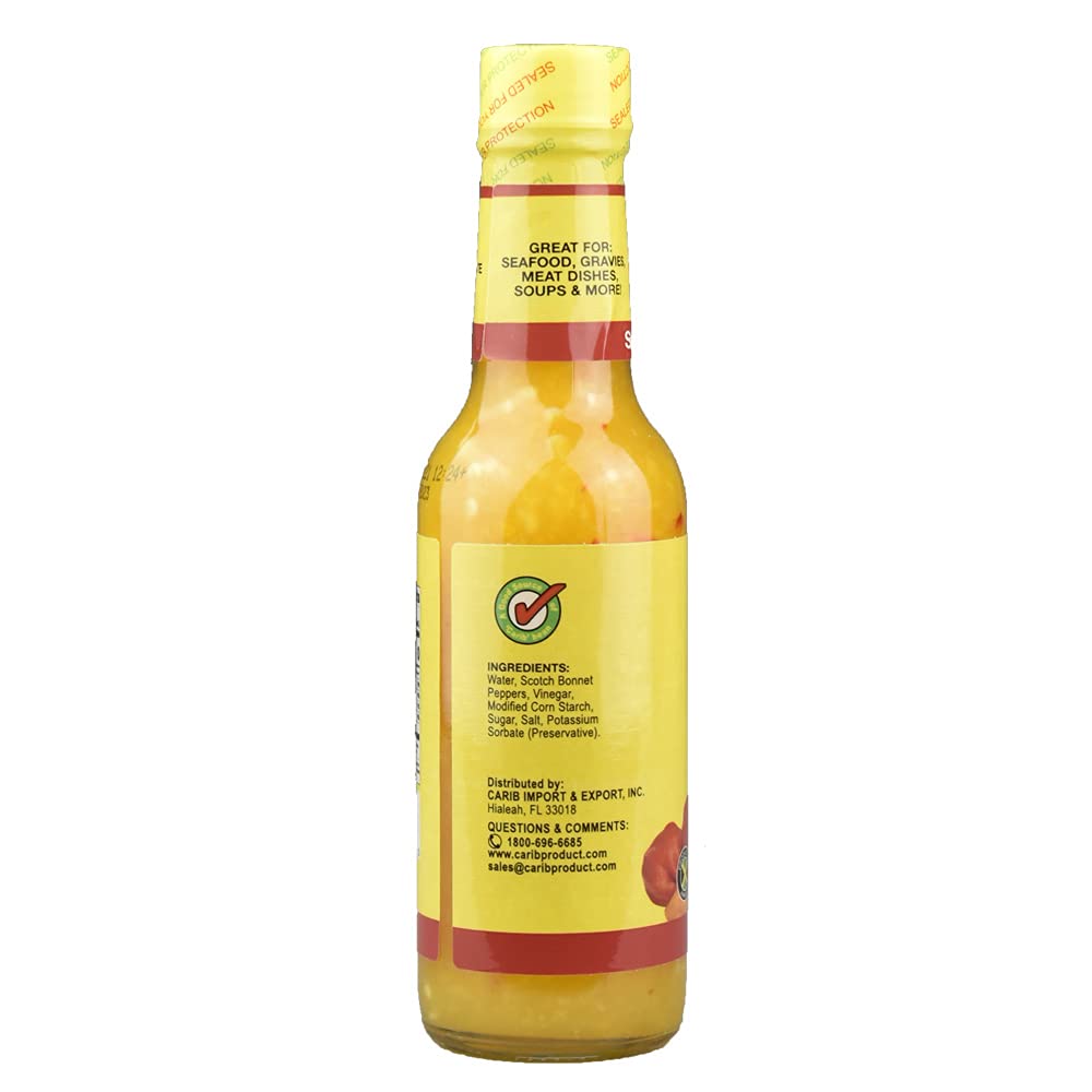 Jamaican Yellow Crushed Scotch Bonnet Peppers 5oz (Pack of 3)