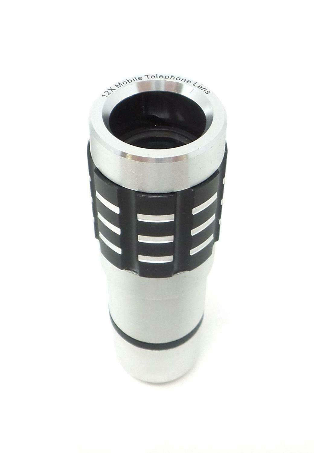 Poser Snap Pro Mobile 12x Zoom HD Telephoto Clip Lens Silver 98712