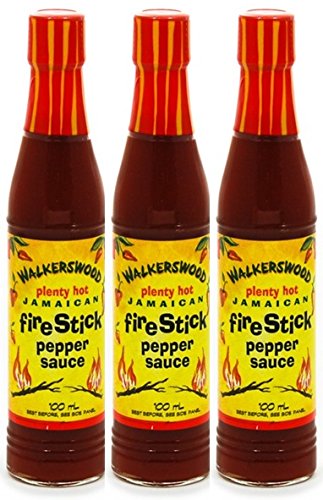 WALKERSWOOD PLENTY HOT JAMAICAN FIRESTICK PEPPER SAUCE 3OZ 3PK