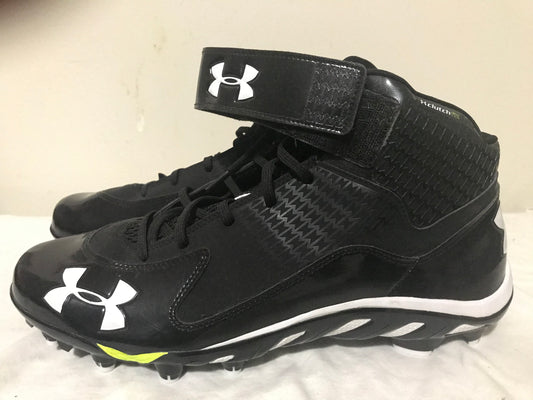 Under Armour UA Clutchfit Spine Black Football/Lacrosse Cleats Men’s Sz 16